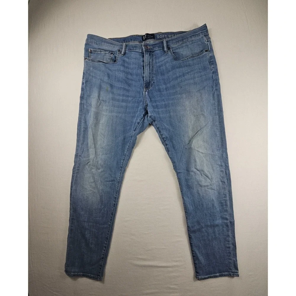 Men's‎ Gap Soft Wear Slim Taper Blue Jeans Size 40 X 32  Workwear Comfort
